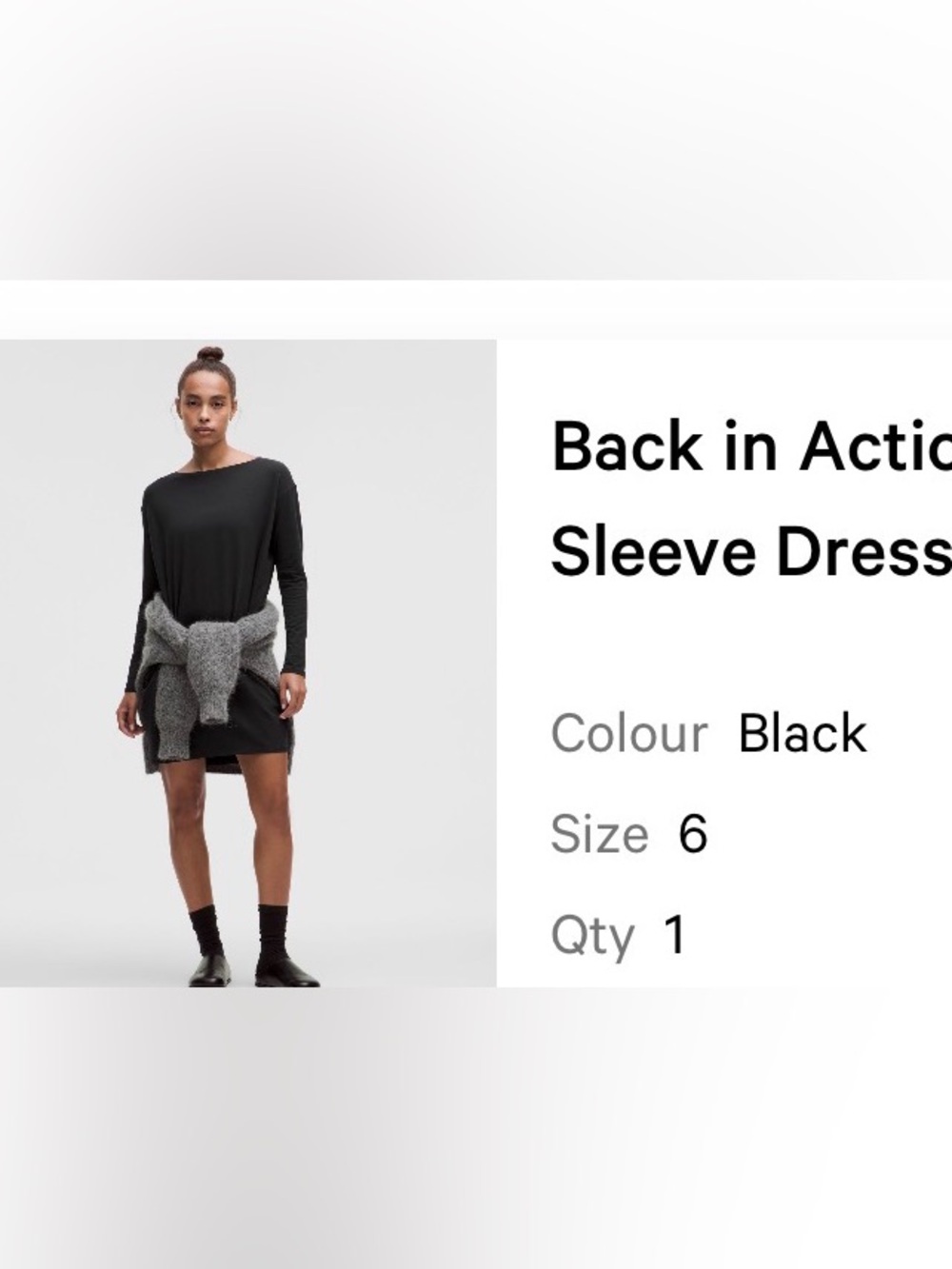 Lululemon Back In Action Long Sleeve Dress